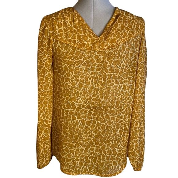 W118 mustard gold yellow print  size XS - Picture 1 of 6